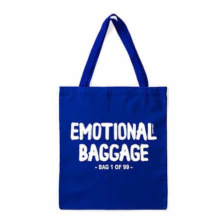 studio inktvis - tote bag 'emotional baggage' - blauw